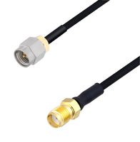 L-COM LCCA30134-FT3 RF / Coaxial Cable Assembly, 3 ft, 914.4 mm, 0.085 Hand Formable, SMA Plug, SMA Jack, 50 ohm