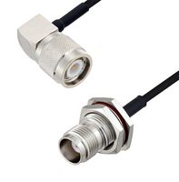 L-COM LCCA30148-FT4 RF / Coaxial Cable Assembly, 4 ft, 1.2 m, 0.085 Hand Formable, TNC Right Angle Plug