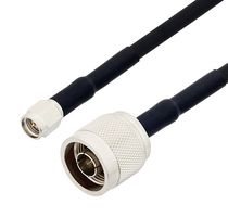 L-COM LCCA30357-FT5 RF / Coaxial Cable Assembly, 5 ft, 1.5 m, RG223, SMA Plug, SMA Right Angle Plug, 50 ohm