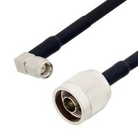 L-COM LCCA30365-FT2 RF / Coaxial Cable Assembly, 2 ft, 609.6 mm, RG223, N Type Plug, SMA Right Angle Plug, 50 ohm