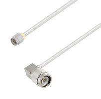 L-COM LCCA30423-FT10 RF / Coaxial Cable Assembly, 10 ft, 3.05 m, 0.141 Hand Formable, SMA Plug, TNC Right Angle Plug