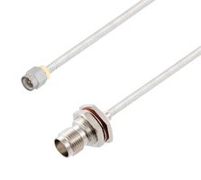 L-COM LCCA30425-FT1.5 RF / Coaxial Cable Assembly, 1.5 ft, 457.2 mm, 0.141 Hand Formable, SMA Plug, TNC Bulkhead Jack