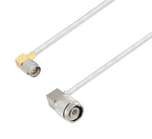 L-COM LCCA30427-FT10 RF / Coaxial Cable Assembly, 10 ft, 3.05 m, 0.141 Hand Formable, SMA Right Angle Plug