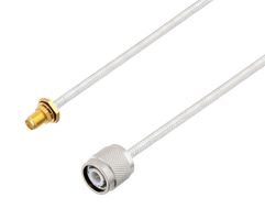 L-COM LCCA30434-FT2 RF / Coaxial Cable Assembly, 2 ft, 609.6 mm, 0.141 Hand Formable, SMA Bulkhead Jack, TNC Plug