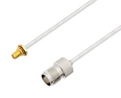 L-COM LCCA30436-FT2 RF / Coaxial Cable Assembly, 2 ft, 609.6 mm, 0.141 Hand Formable, SMA Bulkhead Jack, TNC Jack