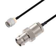 L-COM LCCA30466-FT1 RF / Coaxial Cable Assembly, 1 ft, 304.8 mm, 0.141 Hand Formable, BNC Jack, SMA Plug, 50 ohm