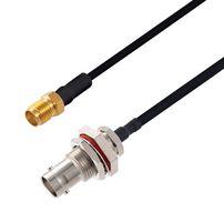 L-COM LCCA30471-FT3 RF / Coaxial Cable Assembly, 3 ft, 914.4 mm, 0.141 Hand Formable, BNC Bulkhead Jack, SMA Jack