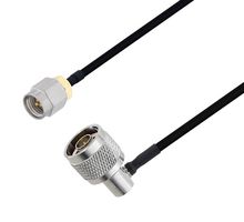 L-COM LCCA30474-FT10 RF / Coaxial Cable Assembly, 10 ft, 3.05 m, 0.141 Hand Formable, N Type Right Angle Plug