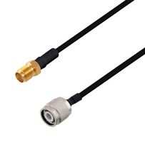 L-COM LCCA30496-FT3 RF / Coaxial Cable Assembly, 3 ft, 914.4 mm, 0.141 Hand Formable, TNC Plug, SMA Jack, 50 ohm