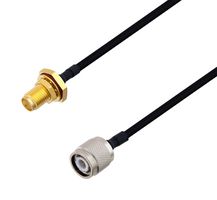 L-COM LCCA30500-FT1 RF / Coaxial Cable Assembly, 1 ft, 304.8 mm, 0.141 Hand Formable, SMA Bulkhead Jack, TNC Plug
