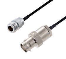 L-COM LCCA30507-FT10 RF / Coaxial Cable Assembly, 10 ft, 3.05 m, 0.141 Hand Formable, N Type Jack, BNC Jack, 50 ohm