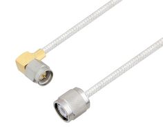 L-COM LCCA30558-FT1 RF / Coaxial Cable Assembly, 1 ft, 304.8 mm, 0.085 Hand Formable, SMA Right Angle Plug, TNC Plug