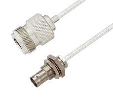 L-COM LCCA30574-FT5 RF / Coaxial Cable Assembly, 5 ft, 1.5 m, 0.085 Hand Formable, N Type Jack, BNC Bulkhead Jack