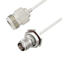L-COM LCCA30587-FT4 RF / Coaxial Cable Assembly, 4 ft, 1.2 m, 0.085 Hand Formable, N Type Jack, TNC Bulkhead Jack