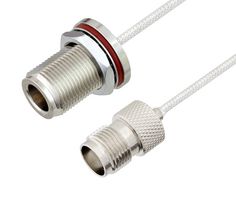 L-COM LCCA30590-FT6 RF / Coaxial Cable Assembly, 6 ft, 1.8 m, 0.085 Hand Formable, N Type Bulkhead Jack, TNC Jack