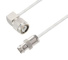L-COM LCCA30593-FT10 RF / Coaxial Cable Assembly, 10 ft, 3.05 m, 0.085 Hand Formable, BNC Jack, TNC Right Angle Plug
