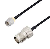 L-COM LCCA30622-FT1.5 RF / Coaxial Cable Assembly, 1.5 ft, 457.2 mm, 0.085 Hand Formable, SMA Plug, TNC Jack, 50 ohm