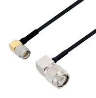 L-COM LCCA30625-FT5 RF / Coaxial Cable Assembly, 5 ft, 1.5 m, 0.085 Hand Formable, SMA Right Angle Plug
