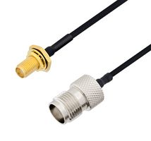 L-COM LCCA30634-FT2 RF / Coaxial Cable Assembly, 2 ft, 609.6 mm, 0.085 Hand Formable, SMA Bulkhead Jack, TNC Jack