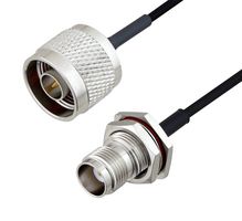 L-COM LCCA30645-FT3 RF / Coaxial Cable Assembly, 3 ft, 914.4 mm, 0.085 Hand Formable, N Type Plug, TNC Bulkhead Jack