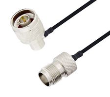 L-COM LCCA30648-FT5 RF / Coaxial Cable Assembly, 5 ft, 1.5 m, 0.085 Hand Formable, N Type Right Angle Plug, TNC Jack