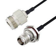L-COM LCCA30653-FT2 RF / Coaxial Cable Assembly, 2 ft, 609.6 mm, 0.085 Hand Formable, N Type Jack, TNC Bulkhead Jack