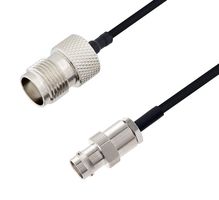 L-COM LCCA30661-FT6 RF / Coaxial Cable Assembly, 6 ft, 1.8 m, 0.085 Hand Formable, BNC Jack, TNC Jack, 50 ohm