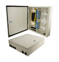 L-COM LCWB-48SC-WP Metal Enclosure, 48 SC/UPC, Wall Mount, Carbon Steel, 454.91 mm, 404.88 mm, 119.89 mm, IP54