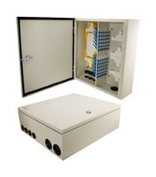 L-COM LCWB-72SC-WP Metal Enclosure, 72 SC/UPC, Wall Mount, Carbon Steel, 454.91 mm, 404.88 mm, 149.86 mm, IP54