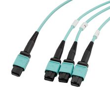 L-COM MPF24308OM3R-CA-5 Fiber Optic Cable, Multimode, OM3, 24 Fibers, 50µm / 125µm, 16.4 ft