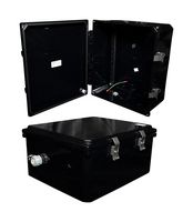 L-COM NBBPC141206-000DR Plastic Enclosure, w/ DIN Rail, Wall Mount, Polycarbonate, 370.2 mm, 319.4 mm, 185.4 mm, IP66