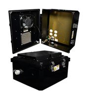 L-COM NBBPC141206-10F-1 Plastic Enclosure, 120 VAC Mnt Plate, Outdoor / Weatherproof, Polycarbonate, 370.84 mm, 320.04 mm