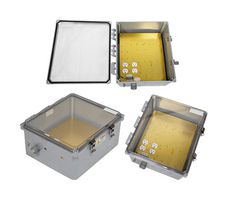L-COM NBWPC141206-1H0 Plastic Enclosure, 120 VAC, Outdoor / Weatherproof, Polycarbonate, 370.84 mm, 320.04 mm, 187.96 mm