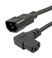 L-COM PPA00023-6F Cable de Alimentación, CPU/PDU, 90° IEC 60320 C13 a IEC 60320 C14, 1.8 m, 10 A, 250 V, Negro