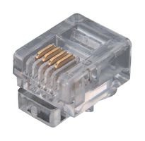 L-COM TDS6P4C Conector Modular, RJ11 Plug, 1 x 1 (Puerto), 6P4C, Montaje de cable