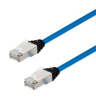 L-COM TRD628ALS-BLU-7 Ethernet Cable, Cat6a, RJ45 Plug to RJ45 Plug, FUTP (Foiled Unshielded Twisted Pair), Blue, 2.1 m