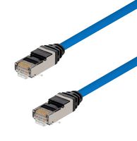 L-COM TRD628P-BLU-1 Ethernet Cable, Cat6, RJ45 Plug to RJ45 Plug, FUTP (Foiled Unshielded Twisted Pair), Blue