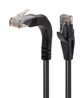 L-COM TRD695RA15BLK-1 Ethernet Cable, Cat6, 90° RJ45 Plug to RJ45 Plug, UTP (Unshielded Twisted Pair), Black, 304.8 mm