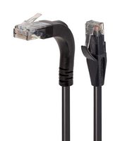 L-COM TRD695RA15BLK-3 Ethernet Cable, Cat6, 90° RJ45 Plug to RJ45 Plug, UTP (Unshielded Twisted Pair), Black, 914.4 mm
