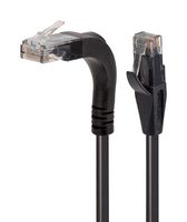 L-COM TRD815RA15BLK-7 Cable Ethernet, Cat 5e, RJ45 90° Macho a RJ45 Macho, UTP (par trenzado sin blindaje), Negro