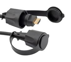 L-COM VHA00018-3M Audio / Video Cable Assembly, w/Dust Cap, HDMI A Plug, HDMI A Plug, 9.8 ft, 3 m, VHA00018 Series