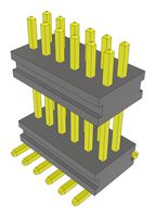SAMTEC MW-06-03-L-D-245-065-A-FR Stacking Board Connector, Flex Stack MW Series, 12 Contacts, 1 mm, Pin Header, Solder, 2 Rows