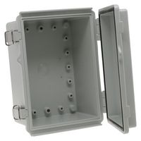 BUD INDUSTRIES PTQ-11036 Plastic Enclosure, Hinged, Multipurpose, Polycarbonate, Glass Fibre Reinforced, 193.29 mm