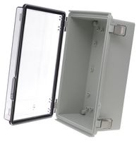 BUD INDUSTRIES PTQ-11045-C Plastic Enclosure, Hinged, Multipurpose, Polycarbonate, Glass Fibre Reinforced, 278.38 mm