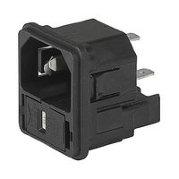 SCHURTER 4301.0503 Un-Filtered IEC Power Entry Module, IEC C14, General Purpose, 10 A, 250 VAC, 2-Pole Fuse Holder