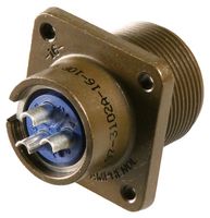 AMPHENOL INDUSTRIAL 97-3102A-16-10P Circular Connector, 97 Series, MIL-DTL-5015 Series, Box Mount Receptacle, 3 Contacts, Solder Pin