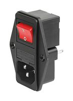 SCHURTER 4304.6088 Un-Filtered IEC Power Entry Module, IEC 60320 C14, IEC C14, C18, General Purpose, 10 A, 250 VAC