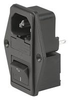 SCHURTER 4304.6092 Un-Filtered IEC Power Entry Module, IEC C14, C18, General Purpose, 10 A, 250 VAC, 2-Pole Switch