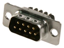 AMPHENOL COMMUNICATIONS SOLUTIONS L717DE09PST D Sub Connector, DB9, 9 Contacts, Plug, Screw, DE, D-ST Series, Steel Body