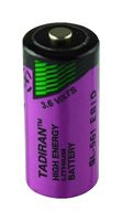 LASCAR BAT 3V6 2/3AA H TEMP Battery, 3.6 V, 2/3AA, Raised Positive and Negative
